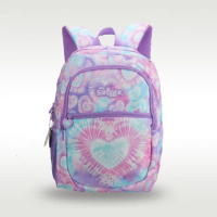 Australia smiggle original children's schoolbag girls backpack purple love cool kawaii 16 inches 7-12 years old
