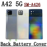 For Samsung Galaxy A42 5G A426 Phone Housing Case Battery Back Cover Rear Door Cover Panel Chassis Lid+Camera Lens