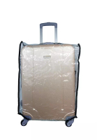 Travel Time Sarung Koper - Luggage Cover Polos Travel Time SM01 Ukuran M untuk Koper 24-25 inch - transparan