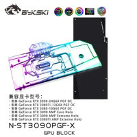 Bykski Graphic Card Block For ZOTAC Geforce RTX 3090/3080/3080ti 10/24G6X PGF OC with Backplate,VGA Water Block,N-ST3090PGF-X