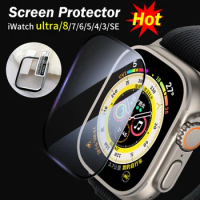 3D Film Screen Protector For Apple Watch ultra 49mm Serie 7/8 41mm 45mm 42/38mm case iwatch 6 5 4 3 Se 40mm 44mm case Bumper