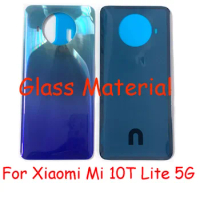Glass Material AAAA Quality 10Pcs For Xiaomi Mi 10T Lite 5G Back Battery Cover Case Housing Replacement
