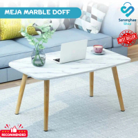 [SH] COD Meja Ruang Tamu Minimalis | Coffee Table | Meja Estetik Nordic | Meja IKEA | Kaki Kayu Bula