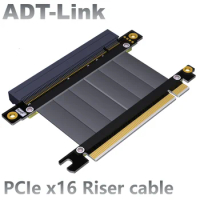 ADT-Link PCI-E 3.0 x16 Riser Cable Graphics Card Extension PCIe 16x Corner 90° 180° 270° Gen3.0 GTX 1080Ti Vertical Adapter