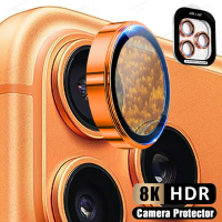 ตัวป้องกันเลนส์กล้อง, ความละเอียด 8K HD, กระจกนิรภัย, สำหรับ iPhone 17 Pro Max, ฝาครอบเต็มกล้องวงแหว