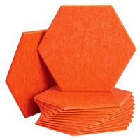 12PCS Hexagon Acoustic Panels Foam Panel 14X12X0.4Inch Sound Proofing Padding For Wall Acoustic Treatment For Studio