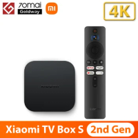 Global Version Xiaomi Mi TV Box S 2nd Gen 4K Ultra HD Bluetooth 5.2 HDMl 2GB 8GB Google TV Google Assistant Smart Media Control