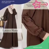 [P R O M O] Dress Gamis Wanita Bahan Hyget Dan Crinkle Termurah Bekualitas Coklat tua