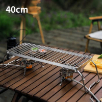 Portable Outdoor Folding Stand Stainless Steel Stove Head Holder Grill Picnic Barbecue Cooking Table