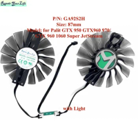2pcs/Set GA92S2H Computer Graphics Card Cooler Fan for Palit GTX 950 GTX960 970 960 1060 Super JetStream Cooling Fans Original