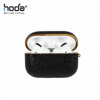 hoda Apple AirPods Pro 電鍍鑽布保護殼 奢華系列-黑色