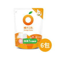 【橘子工坊】天然濃縮洗衣精-制菌(低敏親膚)1500ml補充包*6包