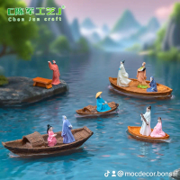 Mô Hình Thất Hiền (Bộ 7 Tượng) - Phụ Kiện Decor Bonsai, Bán Cạn, Terrarium Chống Nước