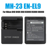 EN-EL9 EN-EL9a MH23 MH-23 Camera Battery Charger For Nikon D40 D40X D60 D3000 D5000 D8000