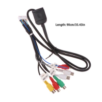 20 P Plug Car Stereo Radio RCA Output AUX Wire Harness Wiring Connector Adaptor Subwoofer Cable 4G SIM Card Slot