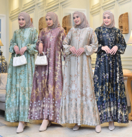 Gamis Sutra Import // Gamis Motif Terbaru // Gamis Silk Busui