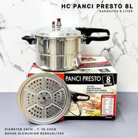 SKY - Panci Presto HC Press Cooker 8 Liter (TANPA KACA) PRESTO 8 LITER HC