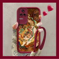Dunhuang Flying Cat Art Phone Case For Redmi K40S| Chinese Vintage Mural Design