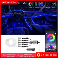 Đèn neon xe hơi SEAMETAL LED RGB không dây trang trí nội thất điều khiển bằng APP