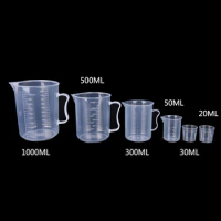 20/30/50/300/500/1000ML Plastic Measuring Cup Jug Pour Spout Surface Kitchen,