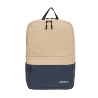 【OUTDOOR】極簡風尚-14吋電腦後背包-深藍/米色 OD225011NB
