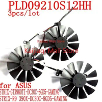 New 3pcs/lot PLD09210S12HH 6pin for ASUS STRIX-GTX980TI-DC3OC-6GD5 STRIX-R9 390/390x-DC3OC-8GD5-GAMING graphics card fan