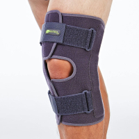 SENTEQ 專業型前開式雙鐵鉸鏈膝關節護膝(金屬支撐/關節防護/減壓/固定)