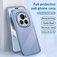 Transparent Matte Skin Feel Full Lens Protection Case For Honor Magic6 Pro Lite 5G TPU+PC Shockproof Coque Honer Magic 6 Pro 5G