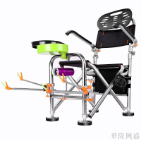 2023新款釣椅高配版不銹鋼釣魚座椅多功能加厚加粗折疊可躺釣魚凳