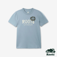【Roots】Roots 大童- ROOTS GRAFFITI短袖T恤(藍色)
