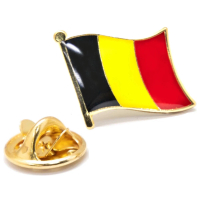 【A-ONE 匯旺】Belgium 比利時 國旗 徽章 別針 國旗配飾 紀念徽章 國慶 辨識 造型 時尚