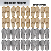 Disposable Guest Slipper Closed Toe Anti Slip Hotel Slipper Household Linen Slippers Spa Party Slipp