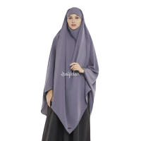 French Khimar Wollpeach - French Khimar Ameera Queenza 2in1 - Pink