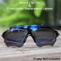 HDTAC Insert Clip-On Prescription Clip &amp; Custom Prescription Lenses for Oakley EV Zero Sunglasses