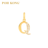 POH KONG 835/20K Yellow Gold Diamond Pendant Alphabet Q