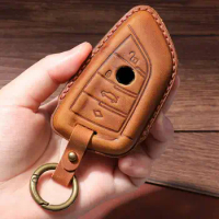 Car Key Case Cover Leather Shell Fob Keyring for BMW F10 F20 F30 G20 G30 F15 F16 G01 G02 G05 X1 X3 X4 X5 X6 1 3 5 7 Series G07