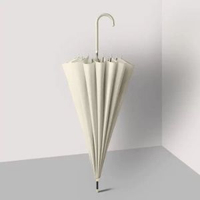 內地直送 - 16骨長柄雨傘女ins森系簡約晴雨兩用學生自動大號雙人男高顏值傘