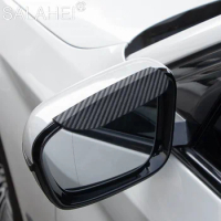 2pcs Snap-On Car Rearview Mirror Rain Eyebrow Rain-Proof Cover For Honda CIVIC CRV Accord Modulo Vezel Legend Si RR Insight CITY