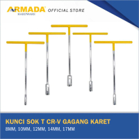 Kunci Sok T CRV Set 5 / 4 / 3 PCS Gagang Karet ARMADA T-type Socket Wrench Kunci Sock Socket Shock F
