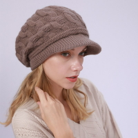 【巴黎精品】針織帽毛帽-保暖兔毛毛線貝雷女帽子10色p1ab1
