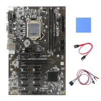 B250 BTC Mining Motherboard+Thermal Pad+Switch Cable with Light+SATA Cable 12XGraphics Card Slot LGA 1151 for Miner