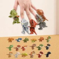 Dinosaurs B Fingers Puppet Battle Role Play Toy Velociraptor Mini Hand Animal Model Doll Soft Rubber Gloves Gifts For Boys