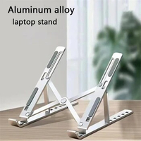 Portable Laptop Stand Aluminium Foldable Notebook Stand Compatible with 10 To 15.6 Inches Laptops for Macbook Lenovo Chromebook
