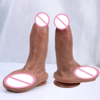 Big Scrotum Realistic Big Penis Soft Silicone Thickened Large Cock Female Masturbation Dildo Suction Cup Toy Adult Sex Shop 18