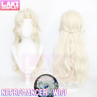 Game Identity V Photographer Cosplay Necromancer Wig IDV Necromancer Cosplay Wig 80cm Long Gold Cosplay Wig
