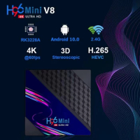 Smart H96 Mini V8 TV Box Android 10.0 RK3228A 4K Quad Core 2G 16G DDR3 2.4G WIFI With Free IPTV Gift Video Decoder