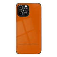 Burnt Orange Tempered Glass Shell For Iphone 13 14 12 11 15 Pro Max Mini 8 7 X Xr Xs Plus Phone Case Burnt Orange Burnt Orange