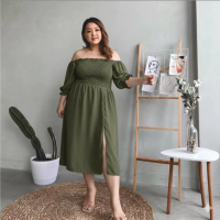 Evita Dress | Dress Jumbo Wanita | Dress Big Size | Dress Korea | Bahan Wolfis Nyaman | Dress Jumbo 