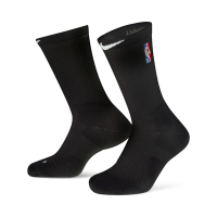 Nike 襪子 Elite Crew 75週年紀念 男女 黑 金蔥 籃球襪 NBA 中筒襪 DA4960-010