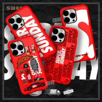 Super Sunday Red IMD Case Compatible for iPhone 16 Pro Max 15 Pro Max 14 Pro Max 13 Pro Max 12 Pro M